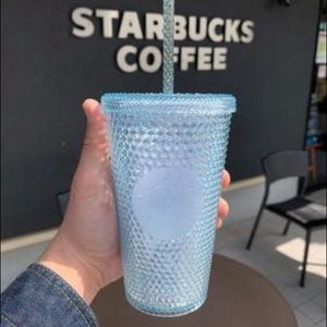 Starbucks grande light blue studded tumbler mint